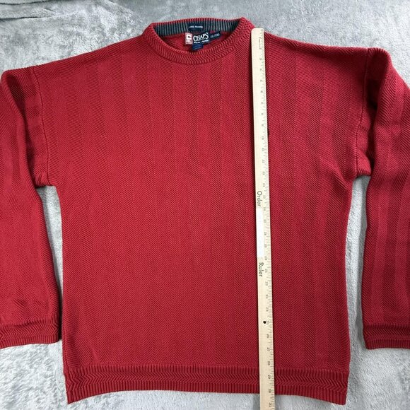 Vintage Chaps Ralph Lauren Sweater Mens 2XL Crewneck Pullover Herringbone 506210 - Picture 8 of 15